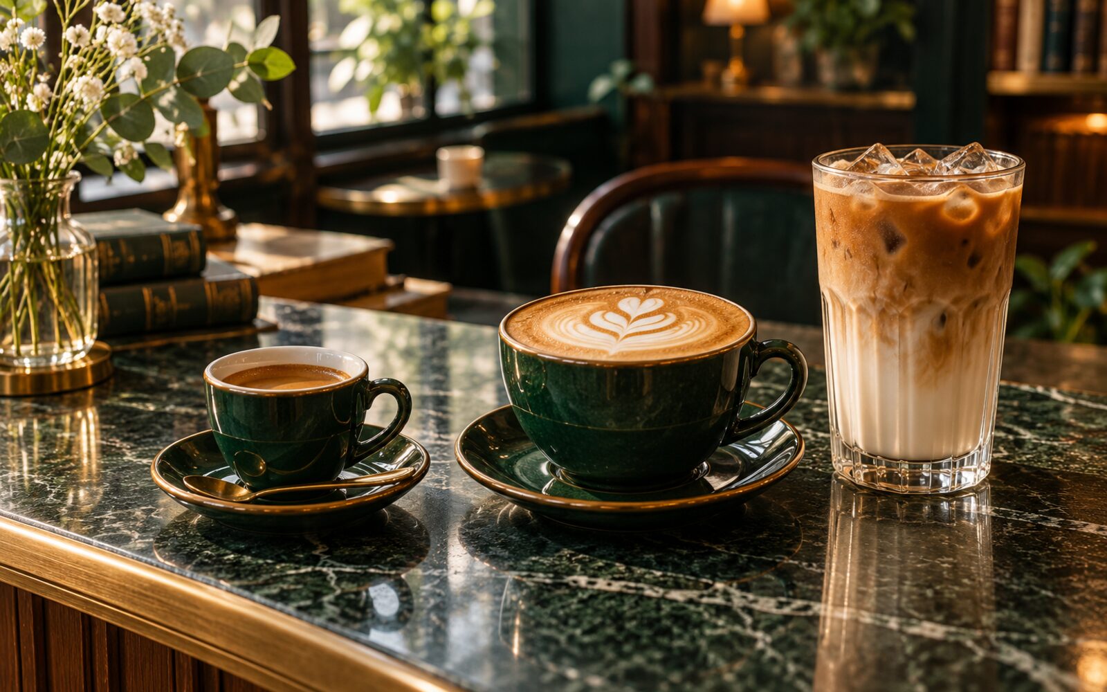 Espresso, cappuccino și latte, fotografie ilustrativă